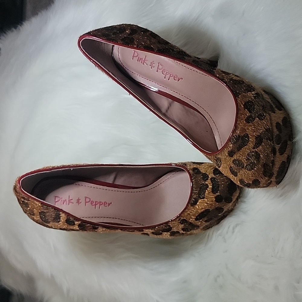 Pink & Pepper Faux Fur Heels